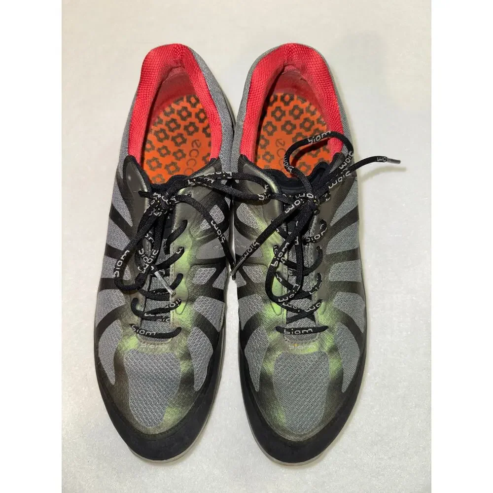 Ecco Men's BIOM Fjuel Racer Trainers Walking Shoes Green Gray Red 10.5 EU44